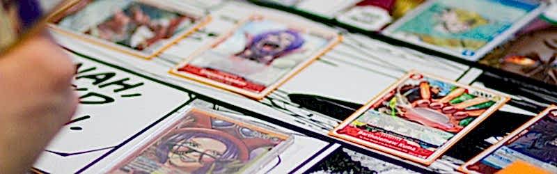 One Piece Trading Card Game in Braunschweig. TCG Karten auf einem Tisch